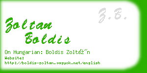 zoltan boldis business card